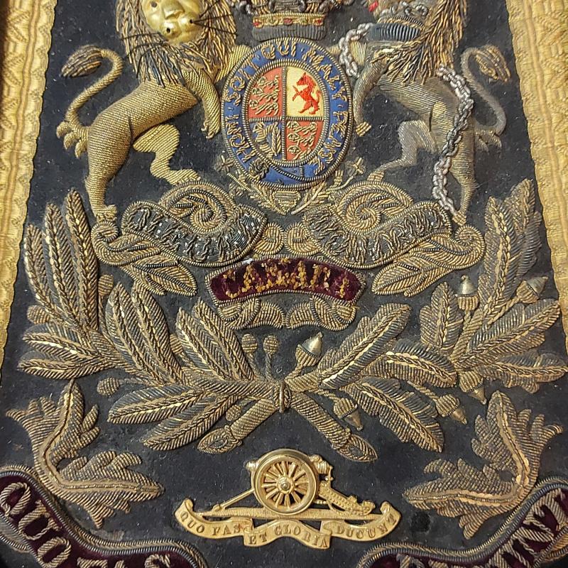 Victorian British Royal Artillery Sabretache With Belt And Hangers