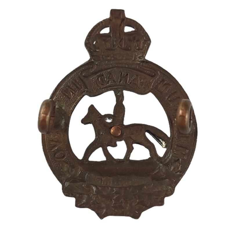 10th Canadian Mounted Rifles Militia Collar Badge