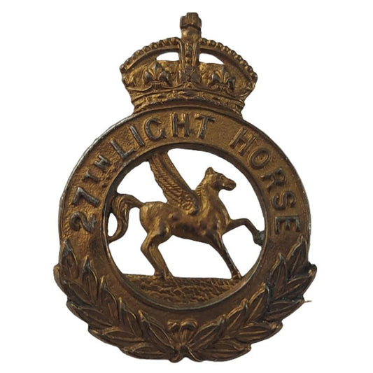 Canadian 27th Light Horse EM's Collar Badge
