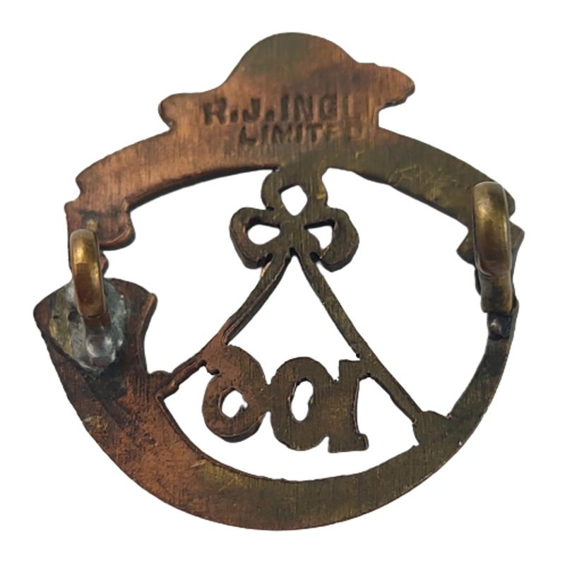 WW1 106th Battalion Winnipeg Light Infantry Collar Badge - R.J. Inglis