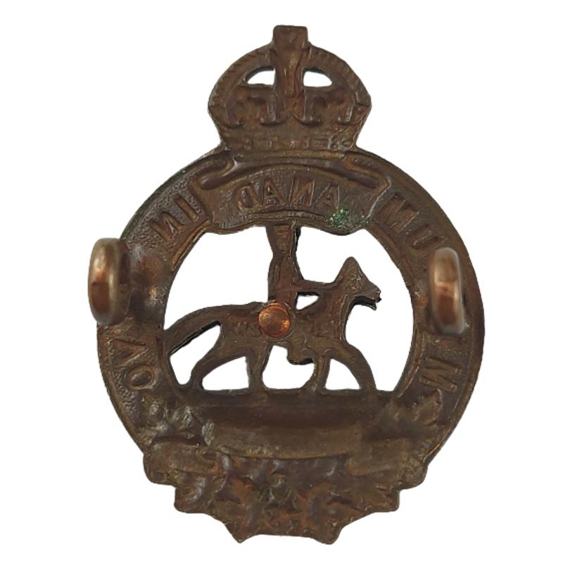 10th Canadian Mounted Rifles Militia Collar Badge