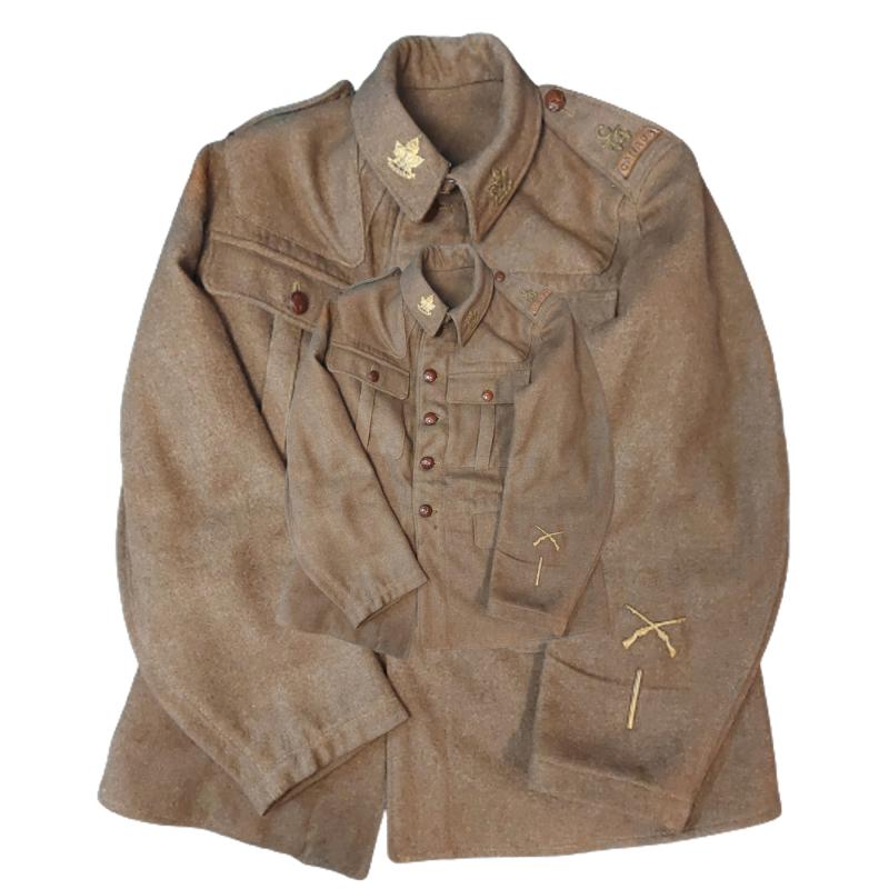 WW1 Canadian 44th Battalion (Brandon, Manitoba) Service Tunic & Canteen -William Notman
