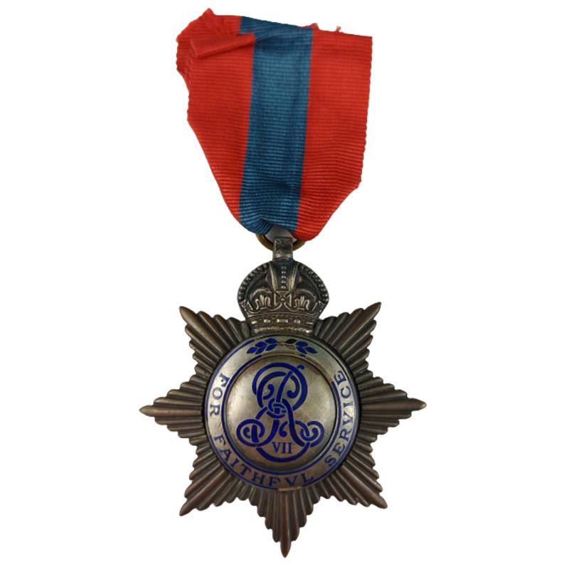 Named Cased Edward VII Imperial Service Medal