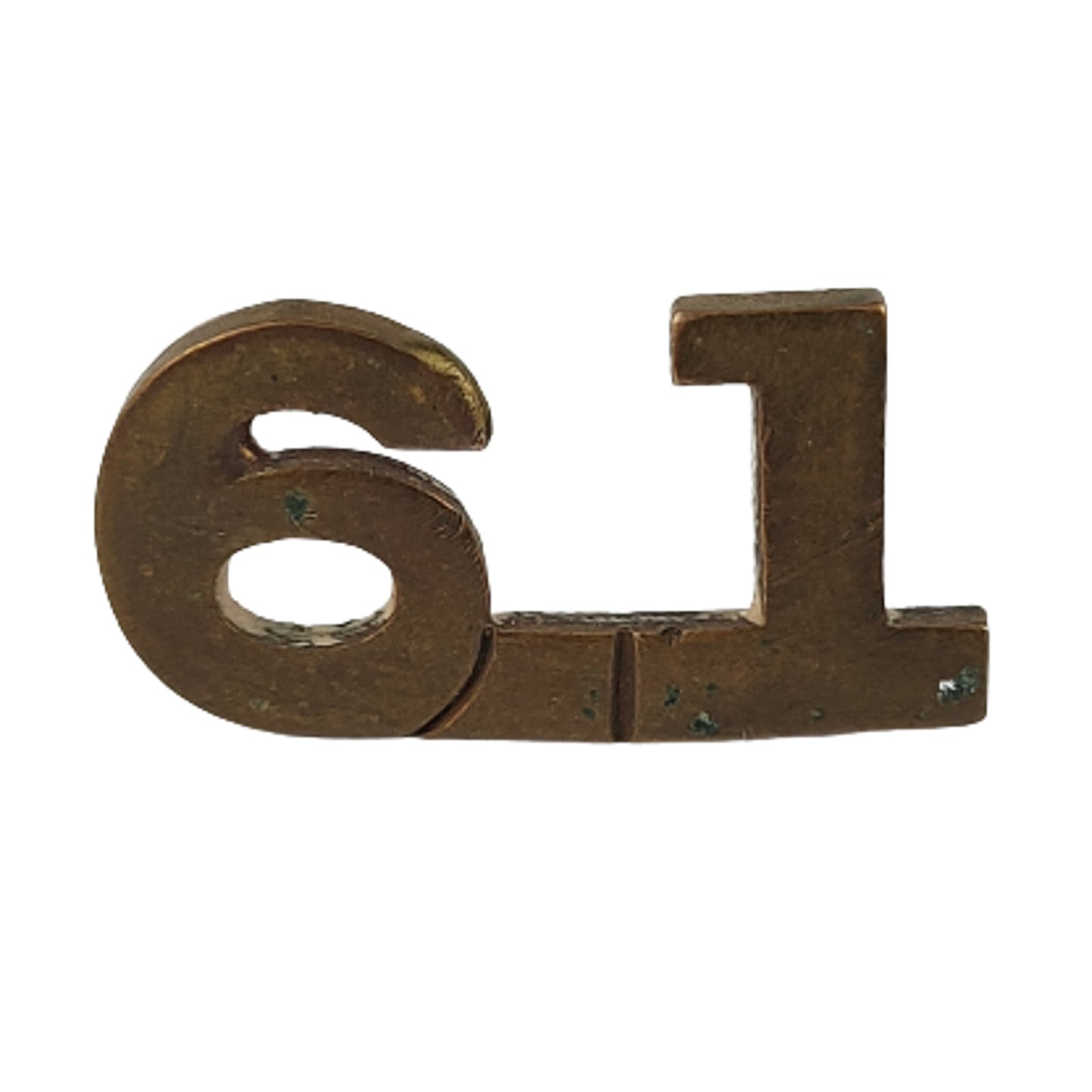 WW1 Canadian 61st Battalion Numbered Collar Badge - Ellis 1915