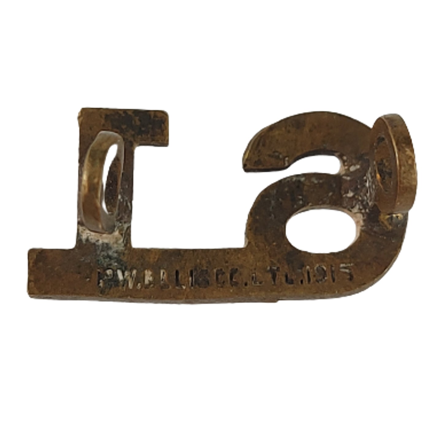 WW1 Canadian 61st Battalion Numbered Collar Badge - Ellis 1915
