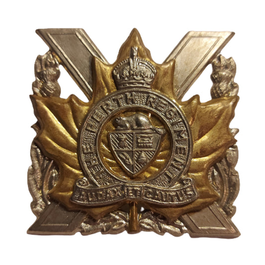 Post-WW2 Canadian 1948 The Perth Regiment Cap Badge Scully Montreal