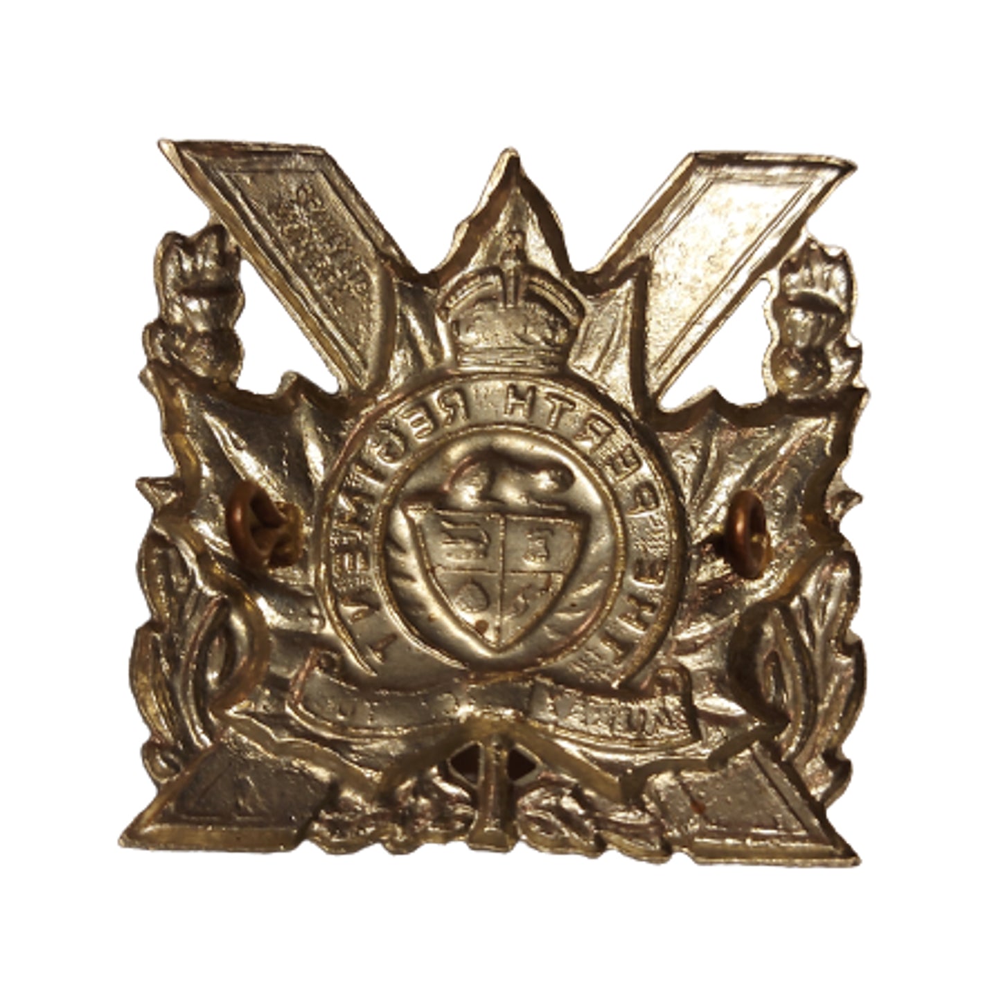 Post-WW2 Canadian 1948 The Perth Regiment Cap Badge Scully Montreal