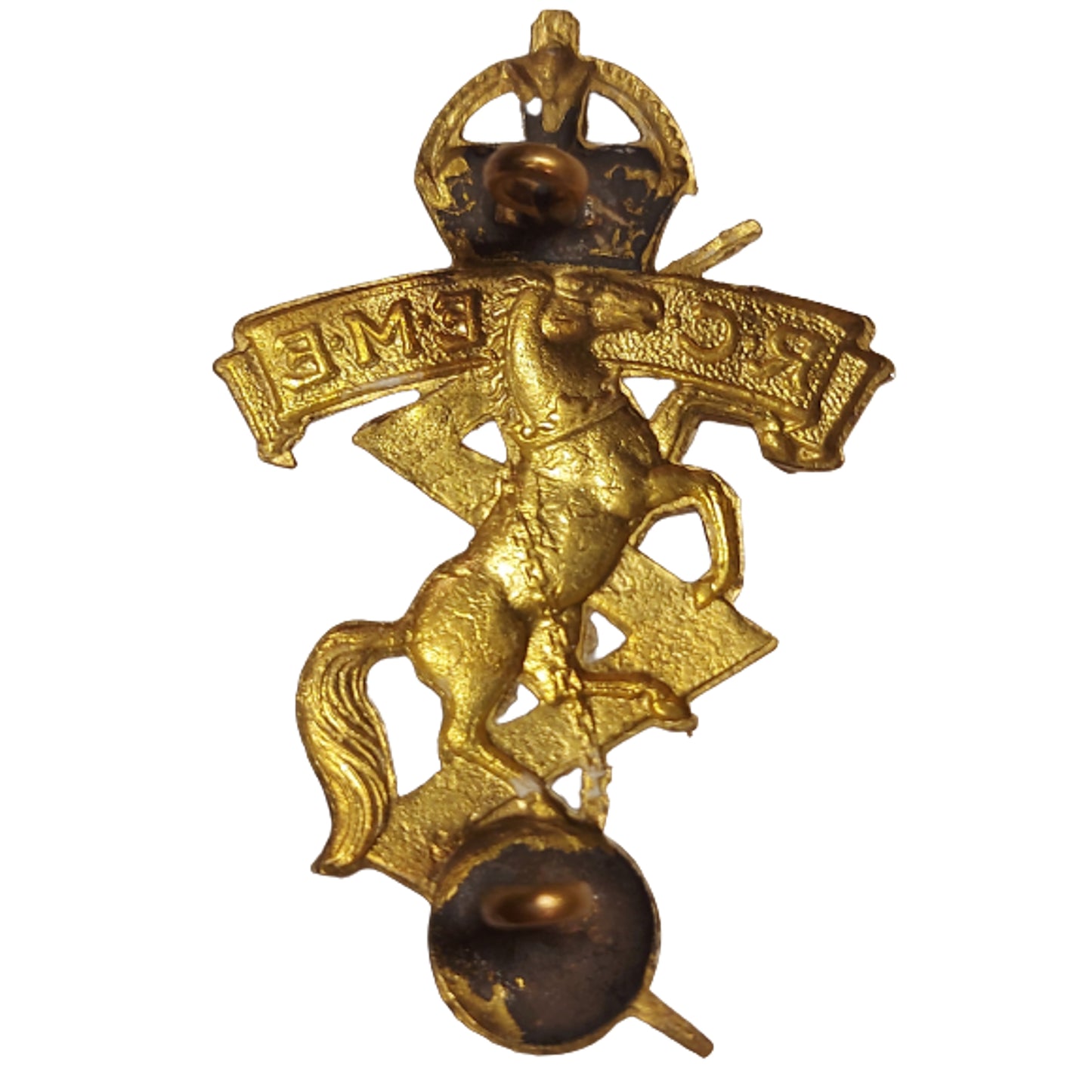 WW2 RCEME Royal Canadian Electrical Mechanical Engineers Officer's Cap Badge