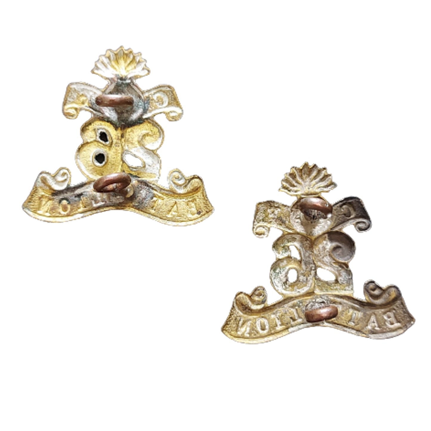 WW2 Canadian St. John New Brunswick Collar Badge Pair