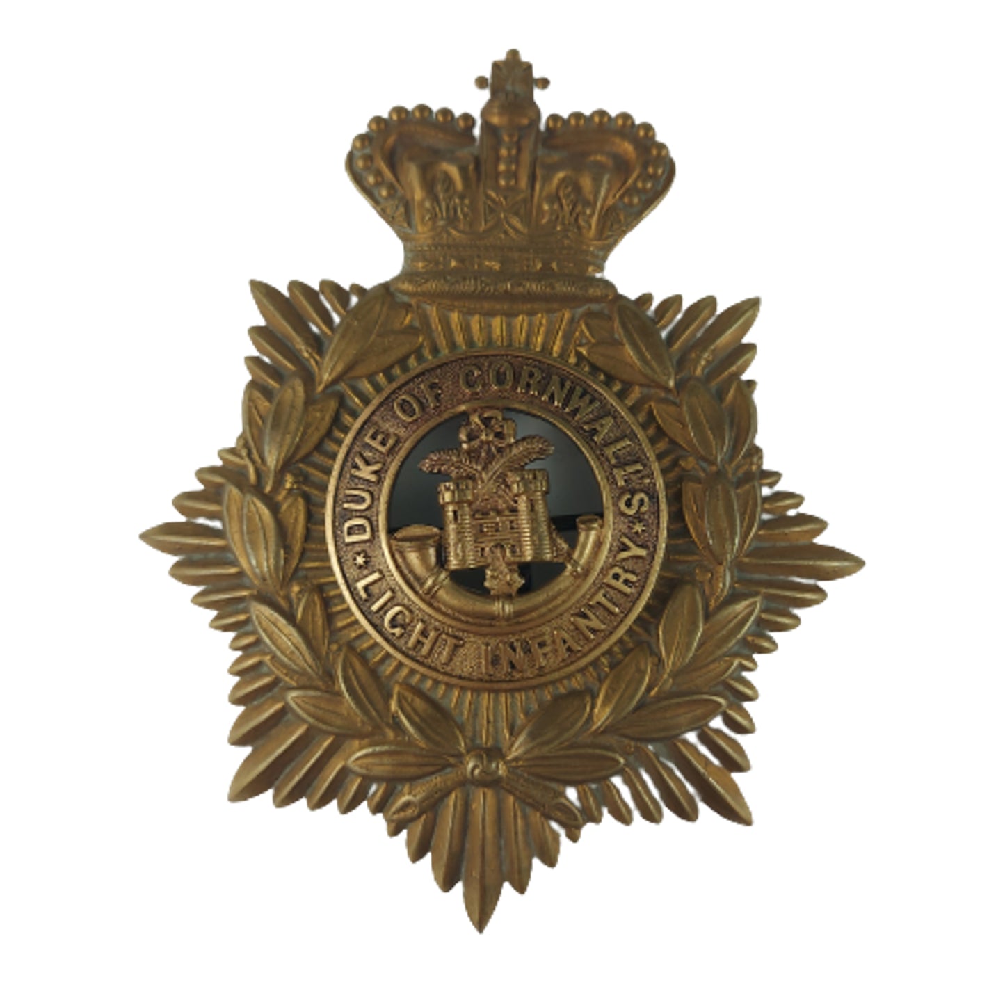 Pre-WW1 British Victorian Duke Of Cornwall's Light Infantry Helmet Plate