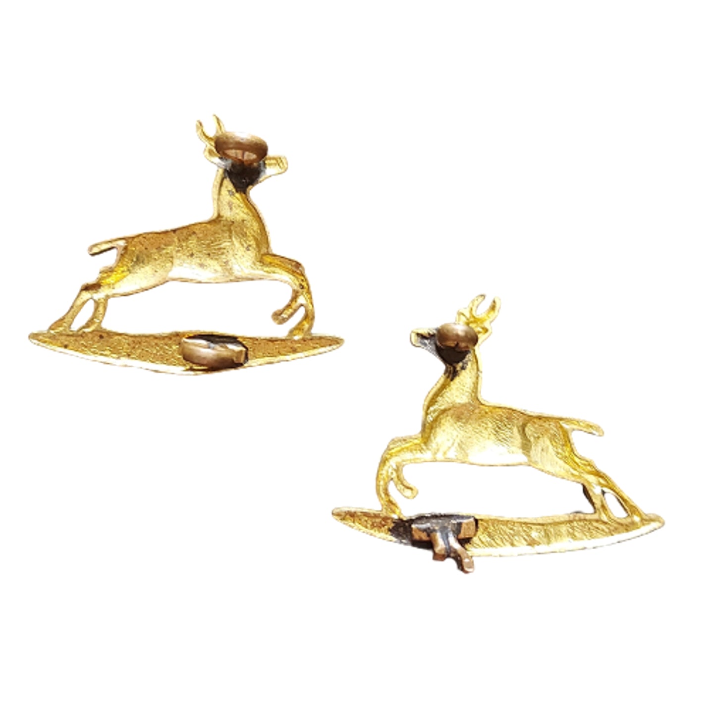 WW2 RCD Royal Canadian Dragoons Collar Badge Pair