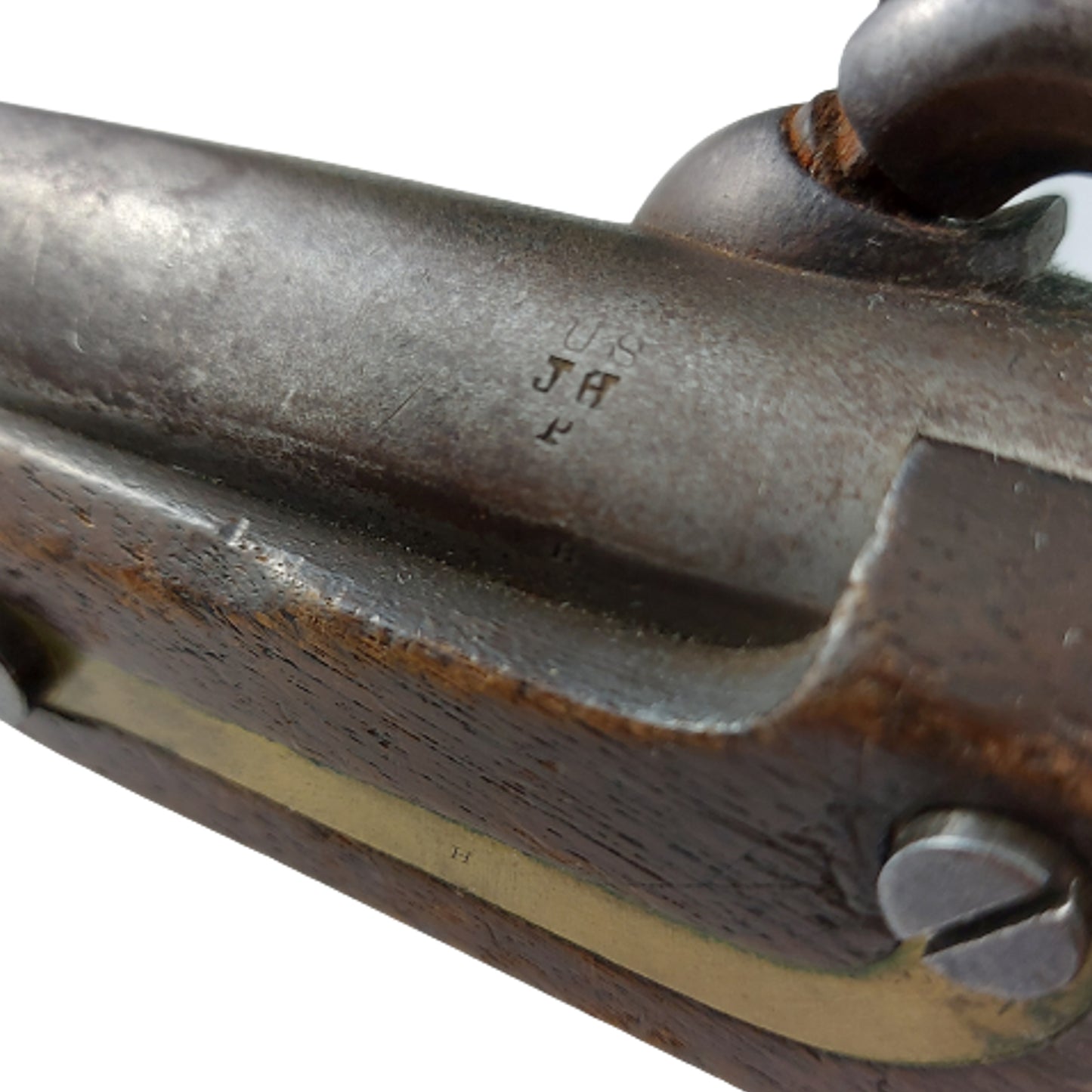 Antique U.S. Model 1842 Ashton Military Pistol By H. Aston