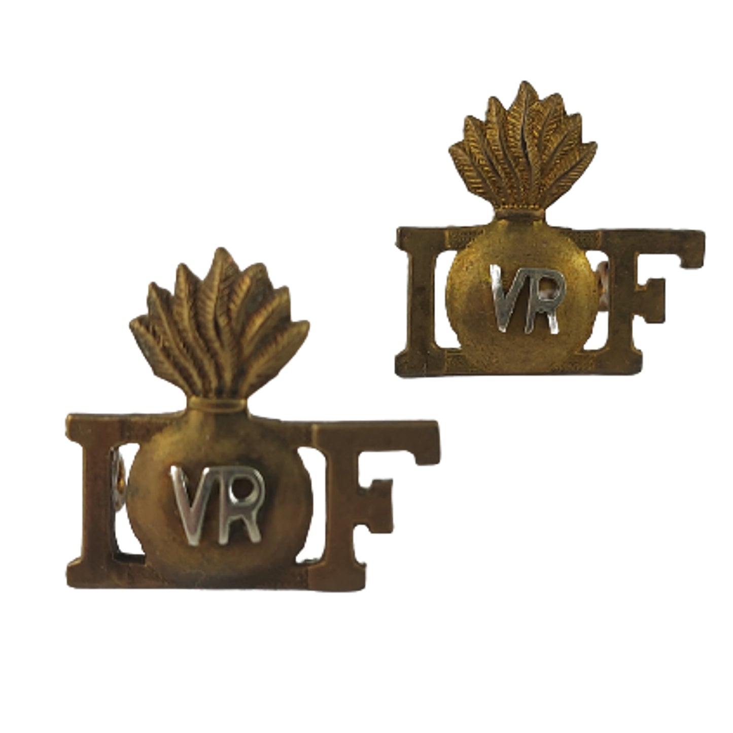 WW2 Canadian Irish Fusiliers Vancouver Regiment Collar Badge Pair