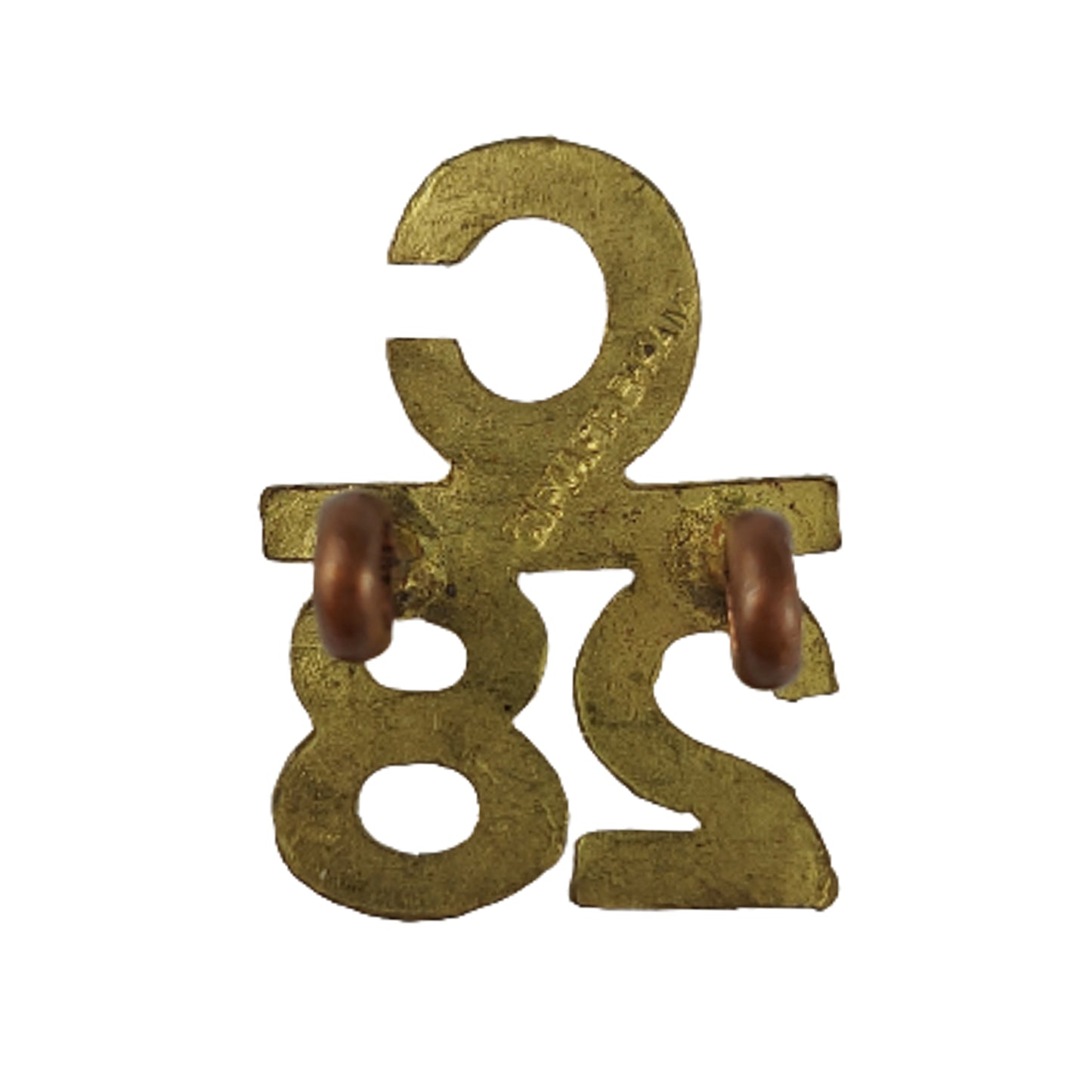 WW1 Canadian 28th Battalion (North West) Numbered Collar Badge-Tiptaft