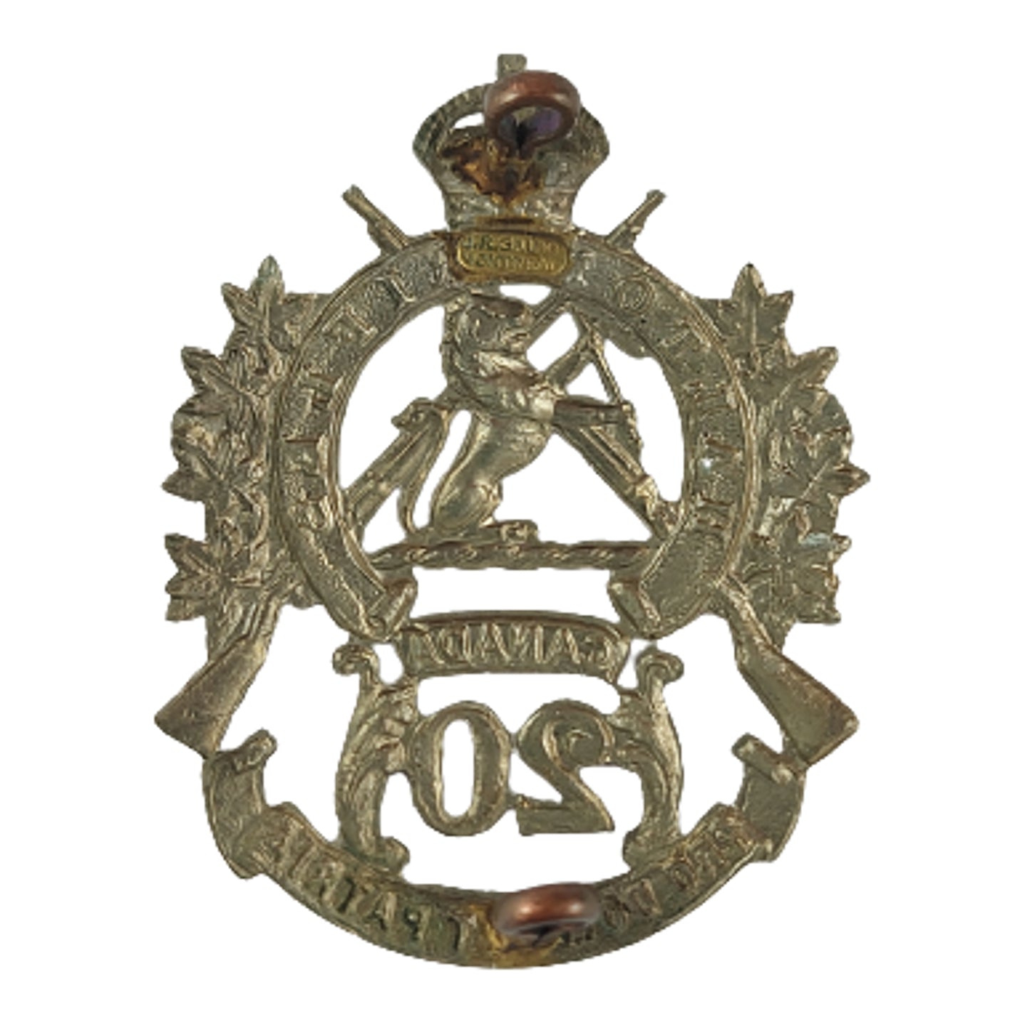 Pre-WW1 Canadian Militia 20th Halton Rifles Of Canada Cap Badge - J.R. Gaunt