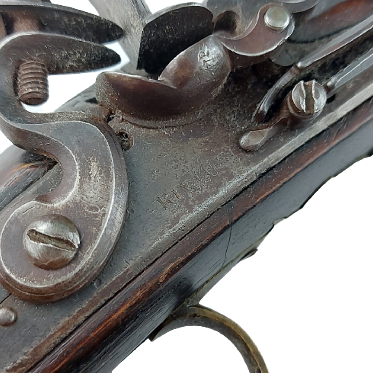 Antique British Isaac Riviere Flintlock Belt Pistol 1835