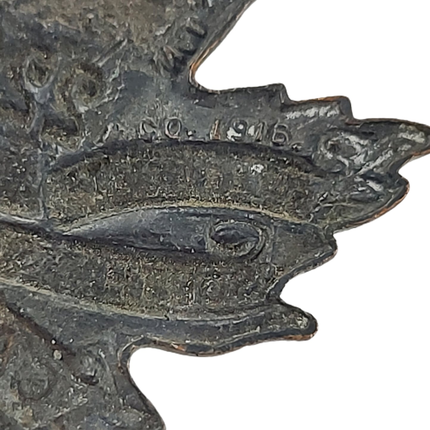 WW1 Canadian 229th Battalion Moose Jaw Saskatchewan Collar Badge - Geo. Lees 1916