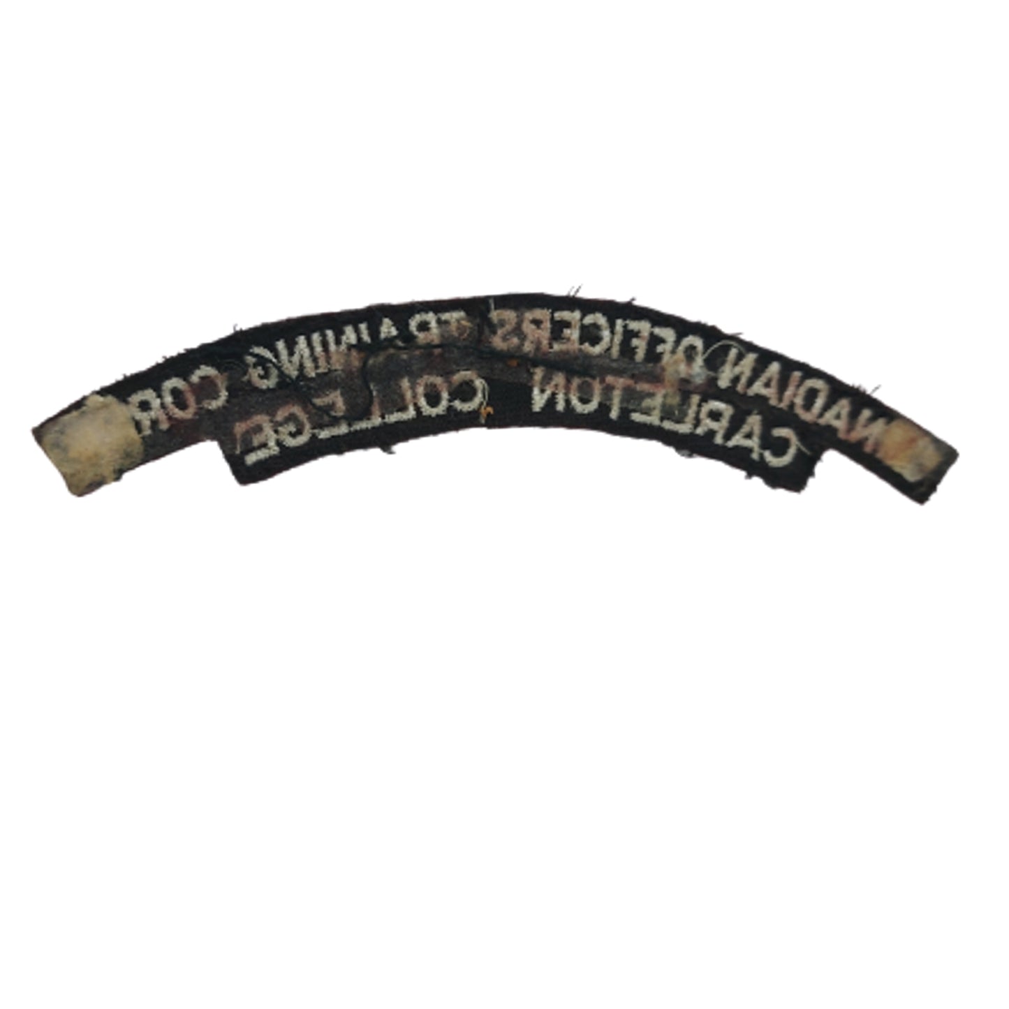 WW2 Canadian COTC Carleton College Cloth Shoulder Title