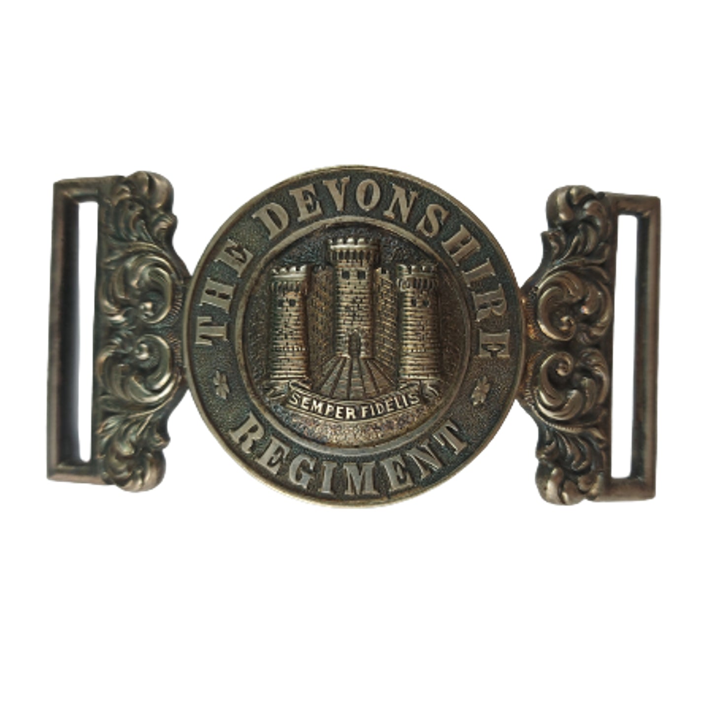 Pre-WW1 British Victorian Devonshire Regiment Waist Belt Clasp 1881-1901