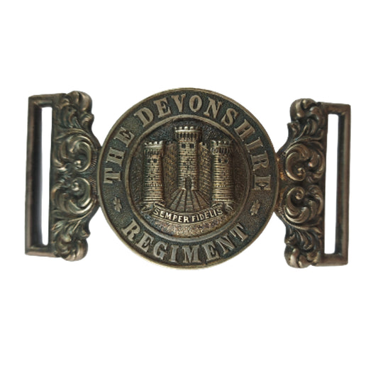 Pre-WW1 British Victorian Devonshire Regiment Waist Belt Clasp 1881-1901