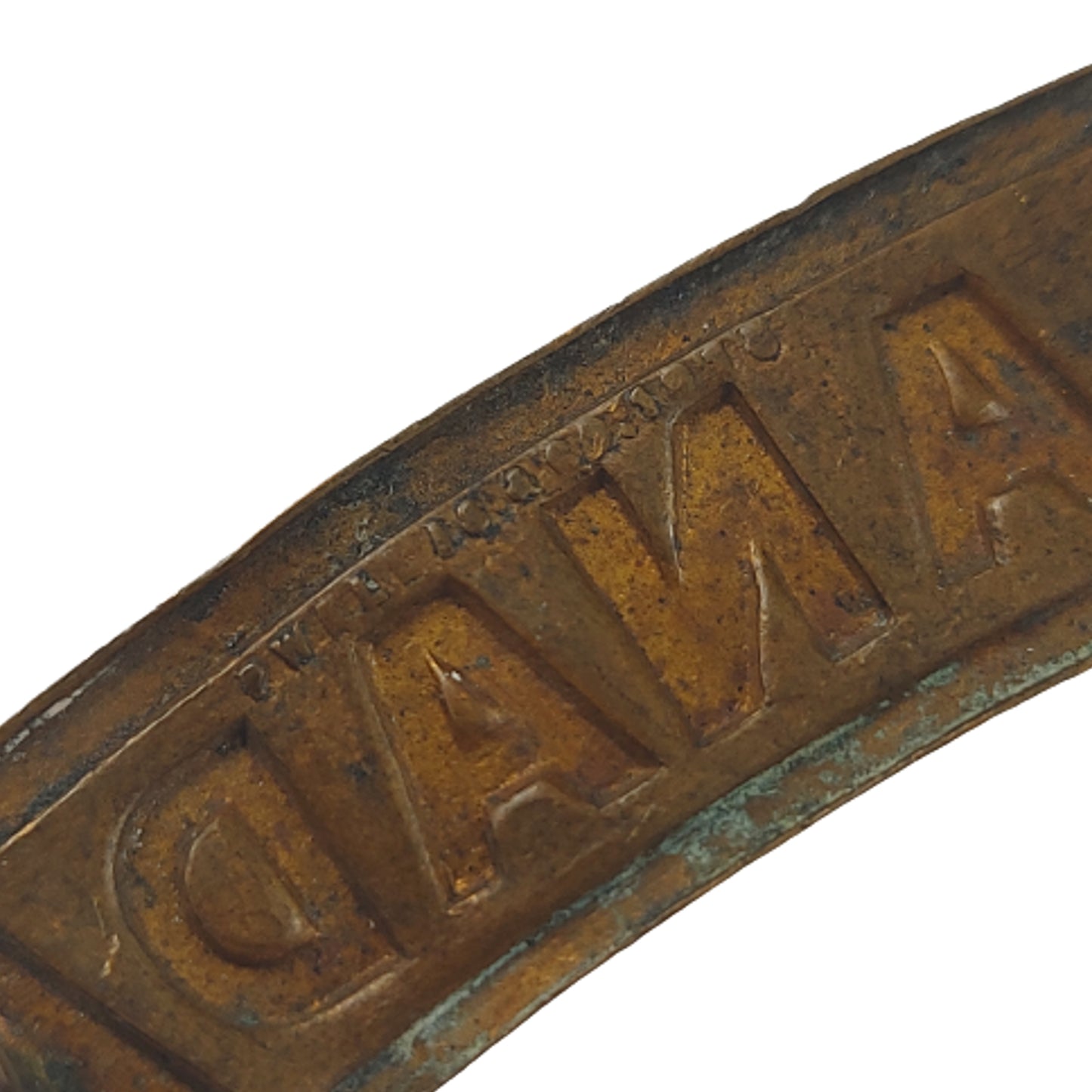WW1 Canadian CANADA Brass Shoulder Title