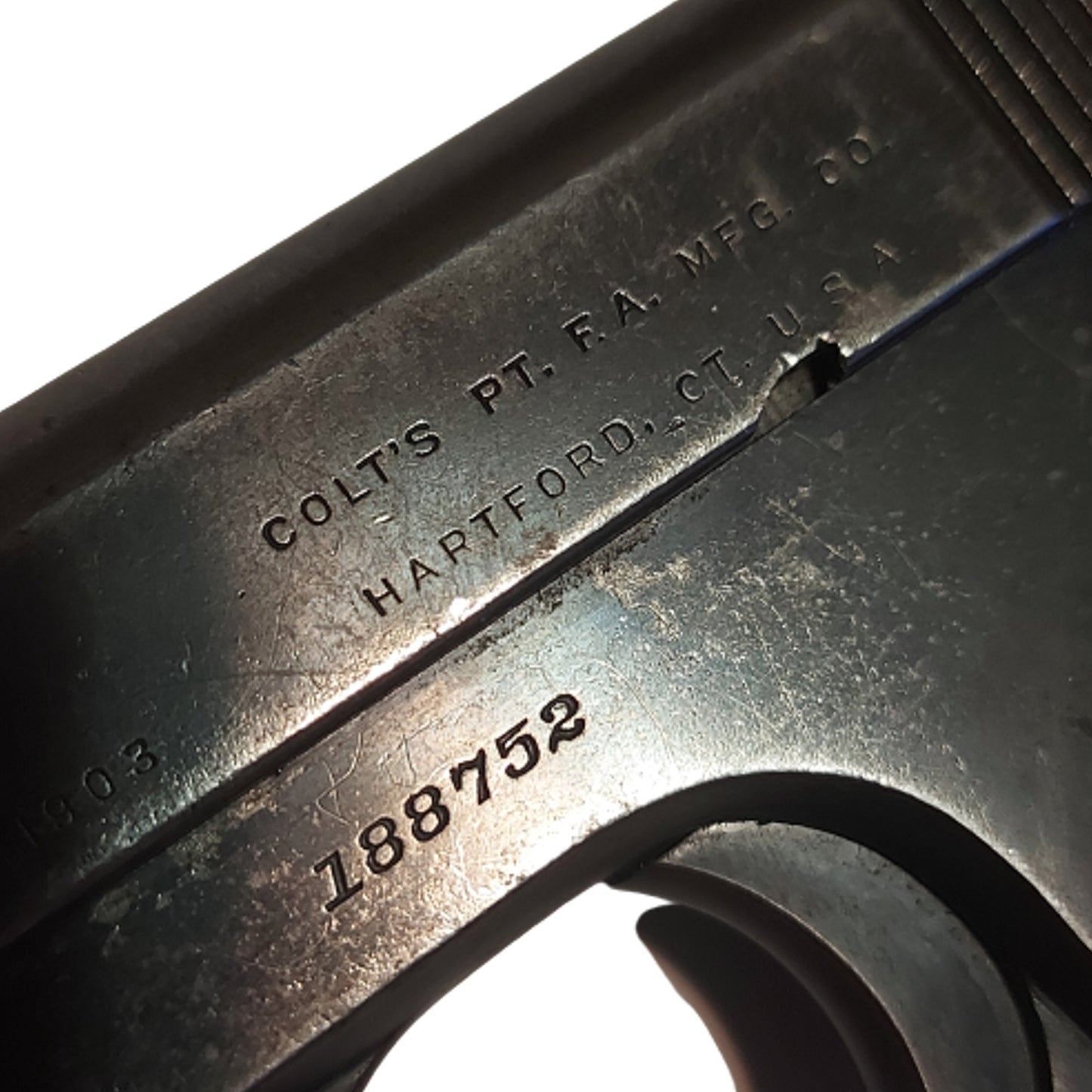 WW1 Era U.S. Deactivated Colt Model 1903 SA Pistol