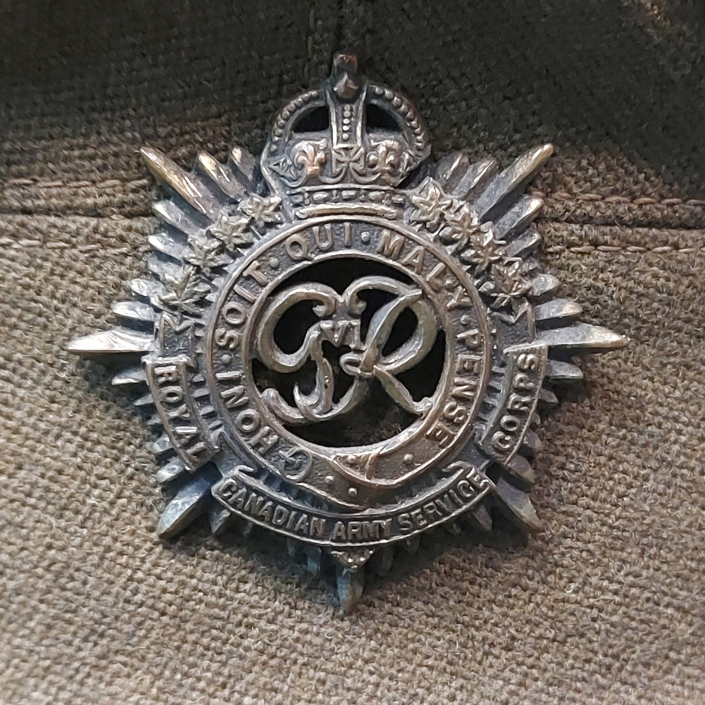 WW2 RCASC Royal Canadian Army Service Corps Officer's Visor Cap
