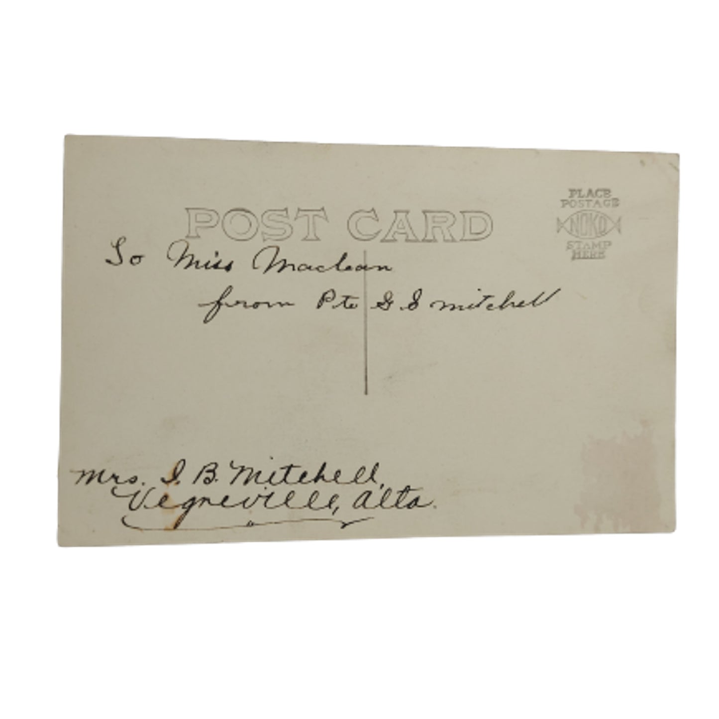 WW1 Canadian Picture Postcard - Vegreville Alberta