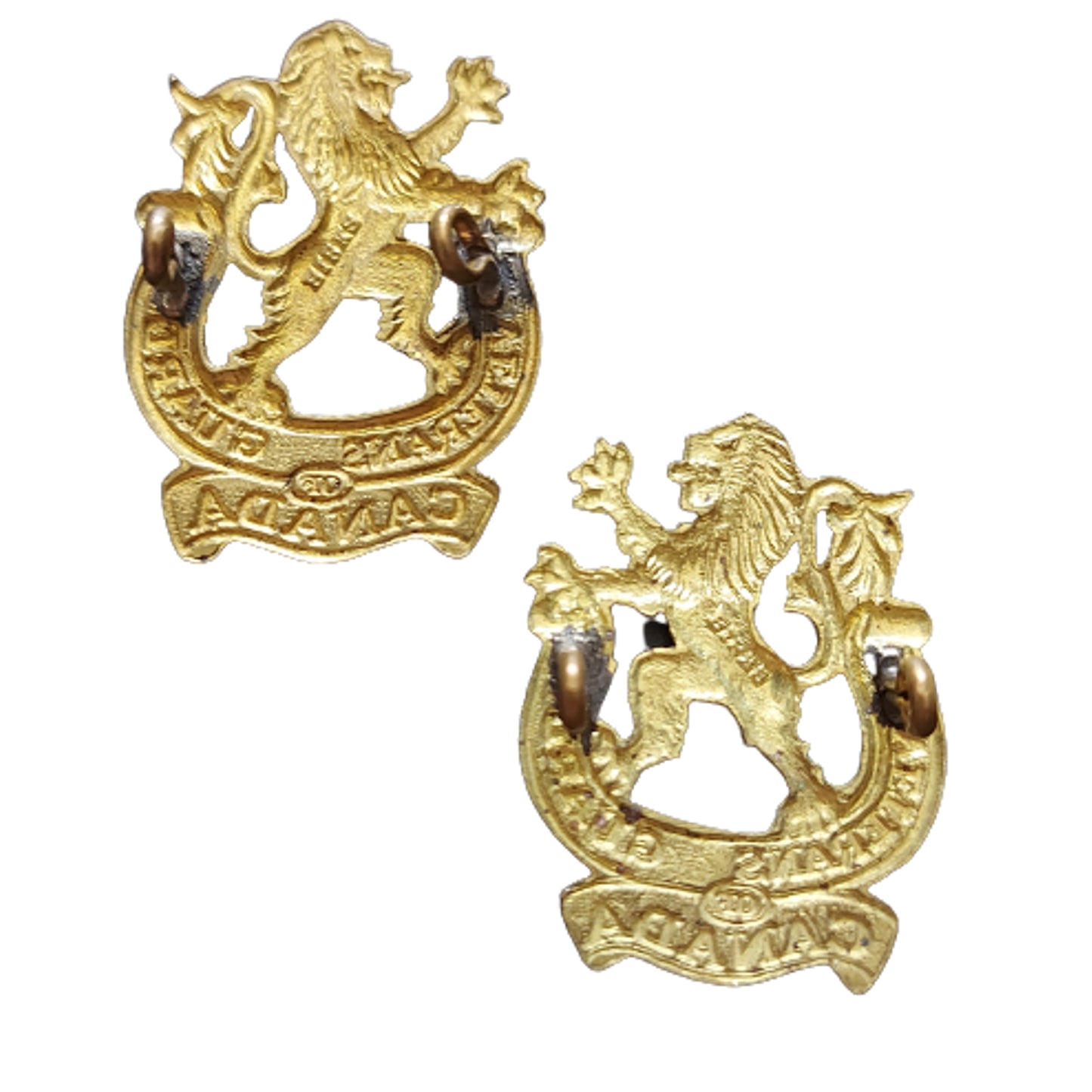WW2 Veteran's Guard Canada Collar Badge Pair - Birks