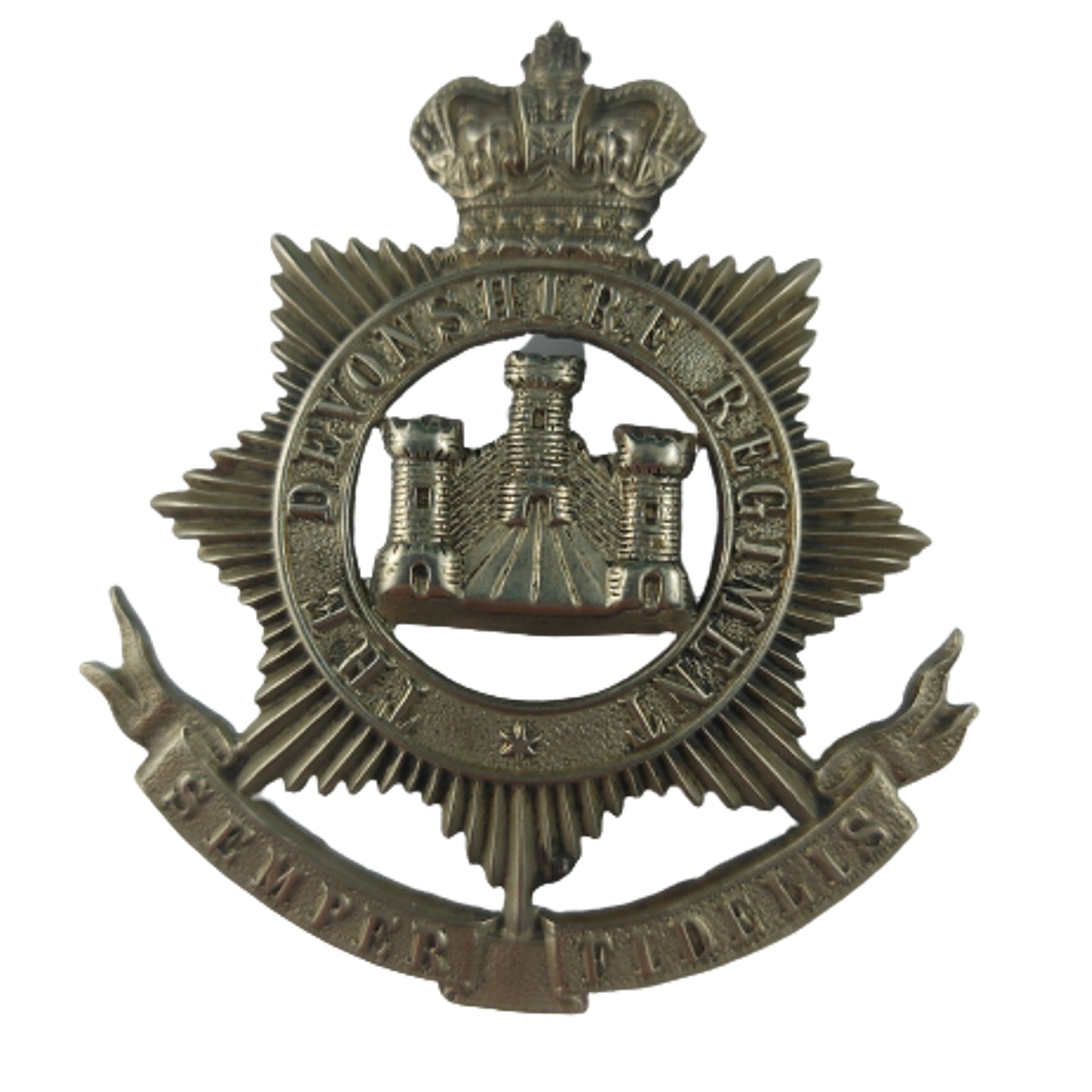 Pre-WW1 British Victorian Devonshire Regiment Helmet Plate