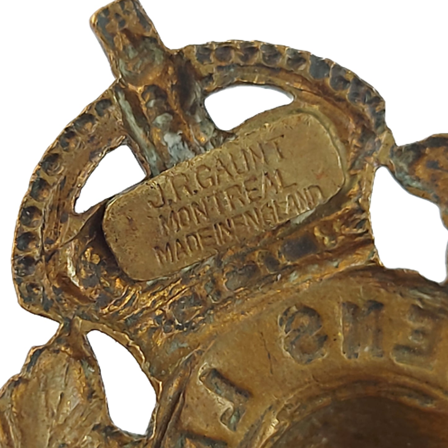 WW2 RCMP Royal Canadian Mounted Police Cap Badge - J.R. Gaunt