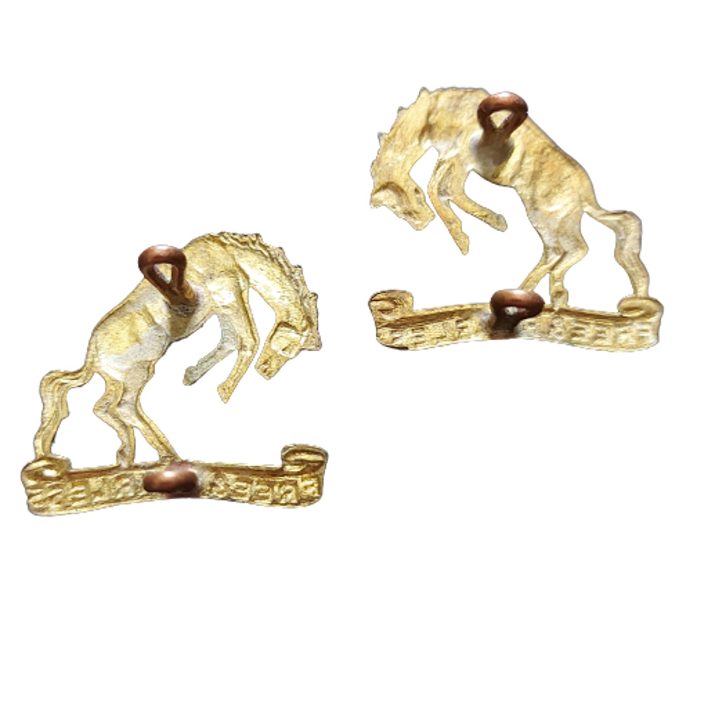 WW2 14th Canadian Light Horse Collar Badge Pair