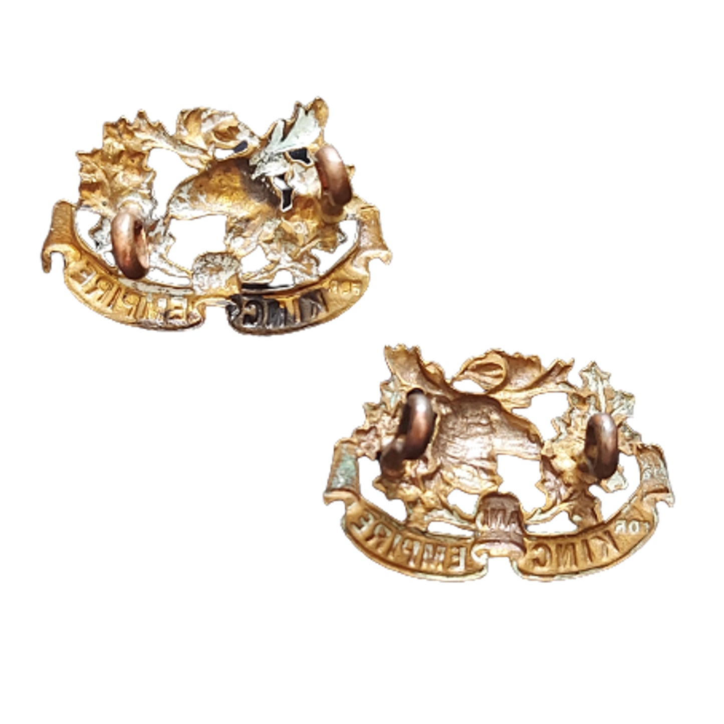 WW1 16th Canadian Light Horse Collar Badge Pair