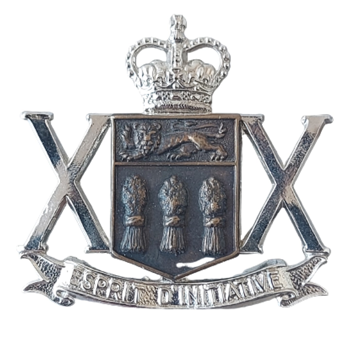 Post-WW2 Canadian 20th Dragoons Saskatchewan Cap Badge - Scully