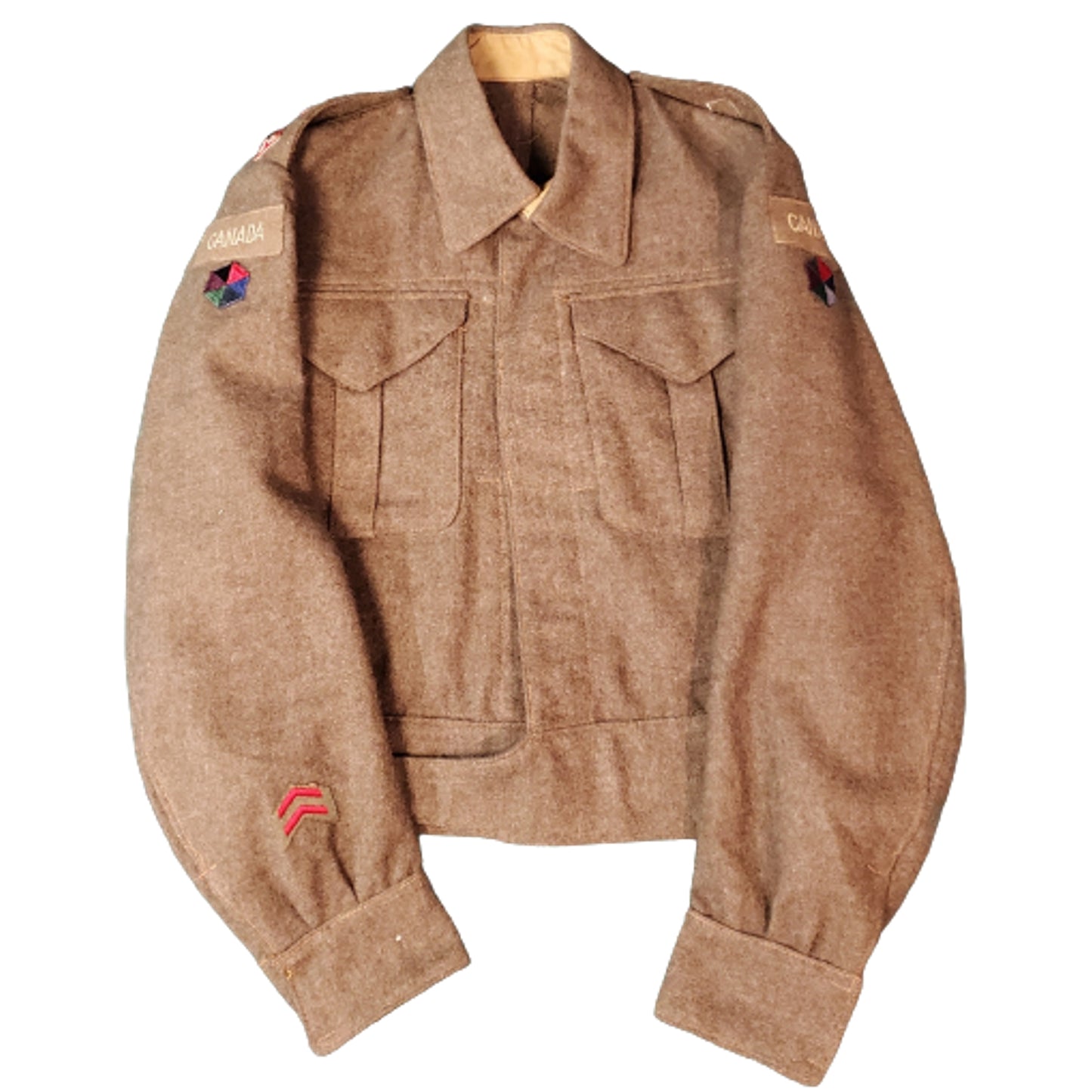 WW2 Canadian Pacific Command Officer's Battle Tunic Named