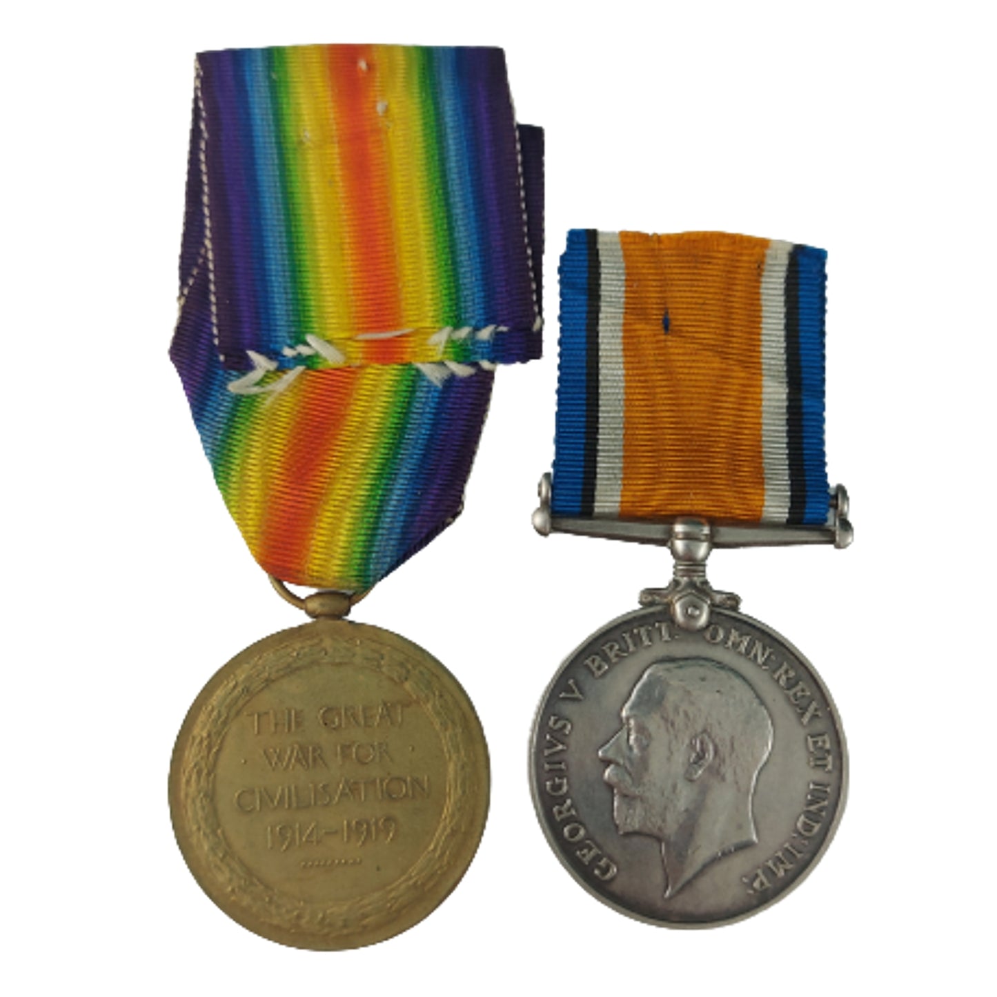 WW1 Canadian Medal Pair - 44th Battalion Winnipeg Manitoba