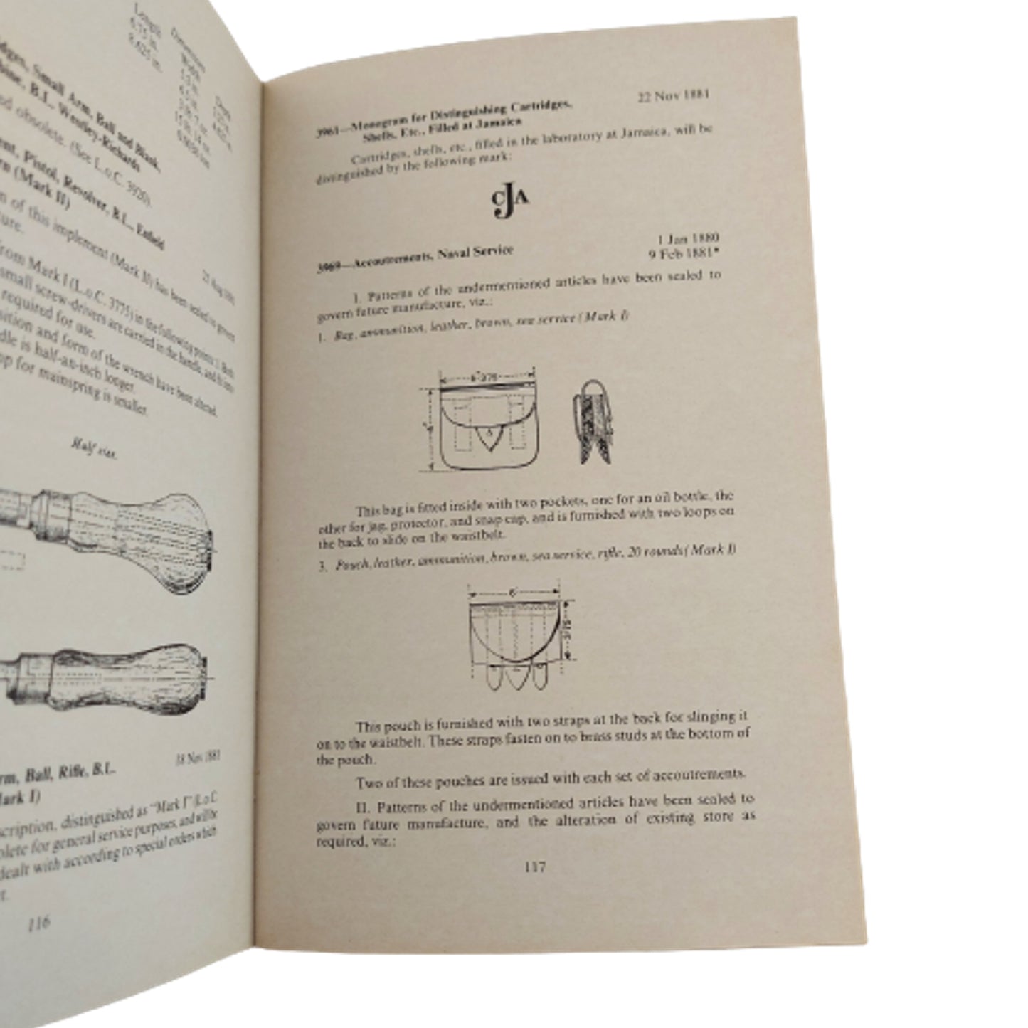 List Of Changes In British War Material, Edged Weapons and Firearms, Volume 1 1860-1886