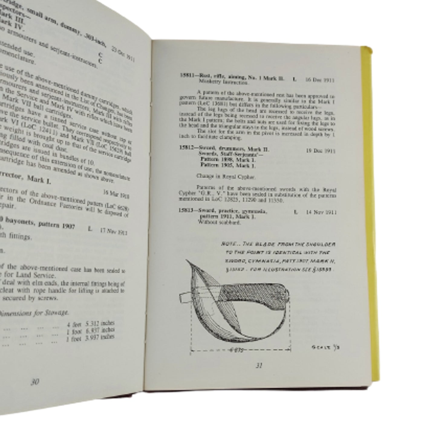 List of Changes in British War Material In Relation To Edged Weapons, Firearms and Associated Ammunition and Accouterments, Volume IV 1910-1918