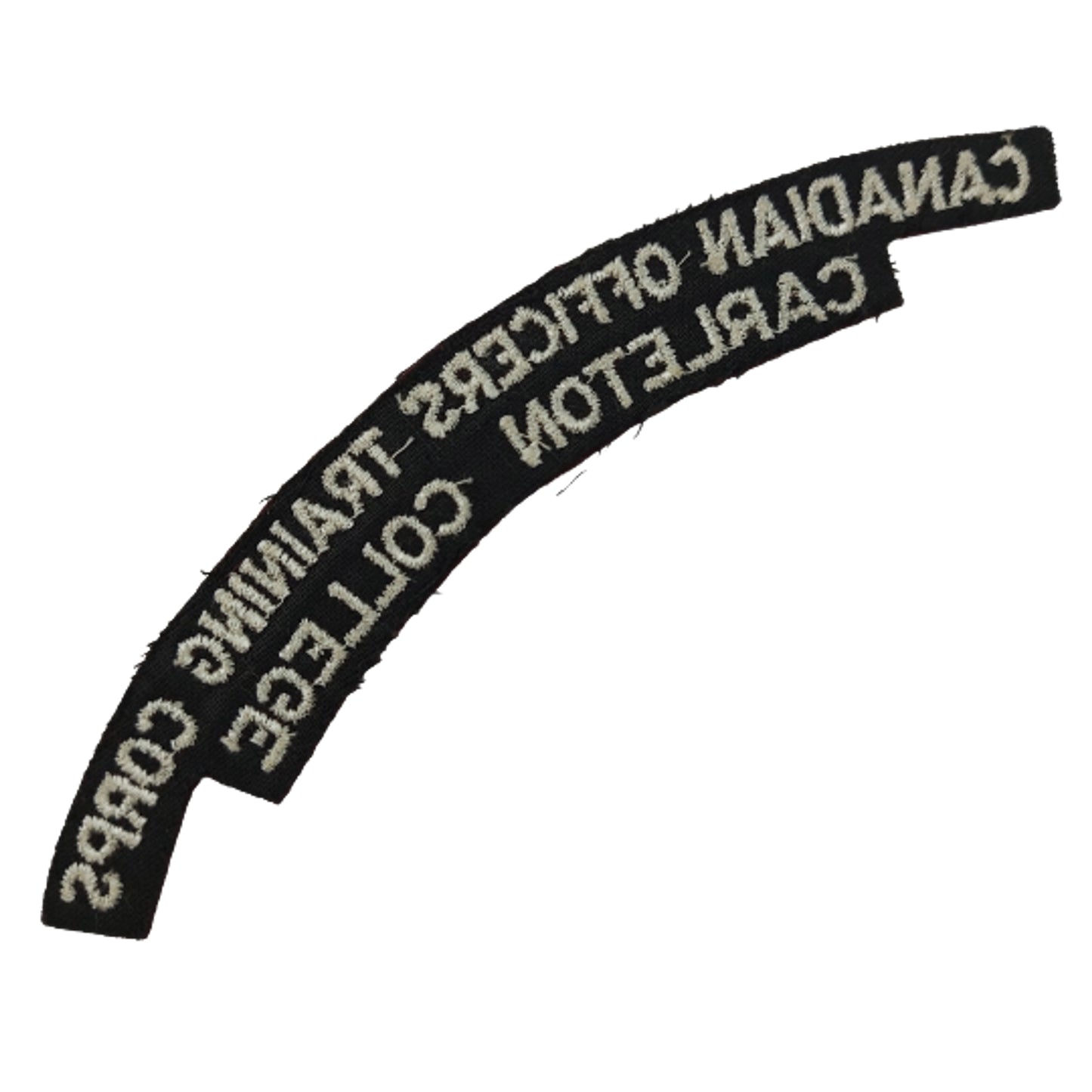 WW2 Canadian COTC Carleton College Cloth Shoulder Title