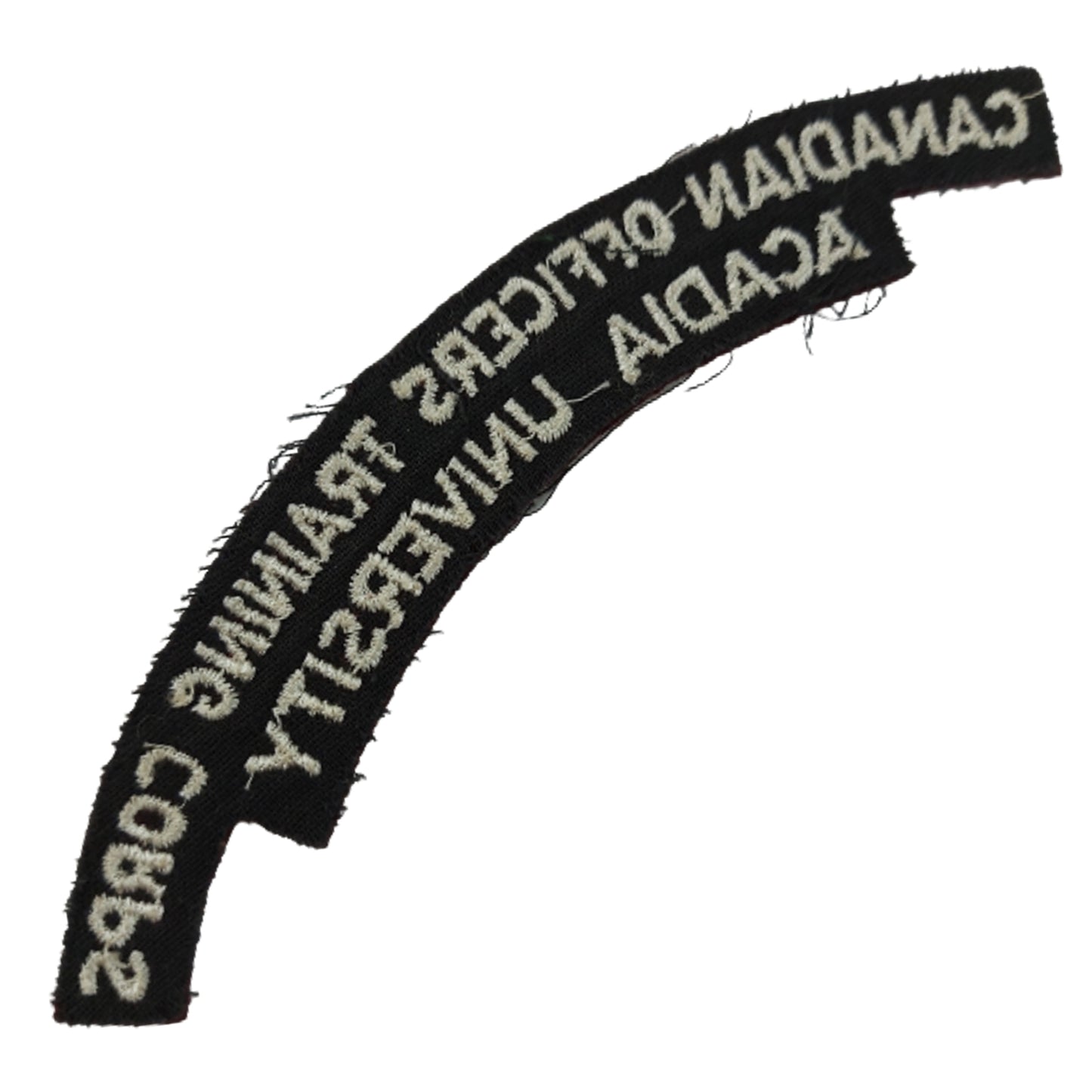 WW2 COTC Acadia University Cloth Shoulder Title