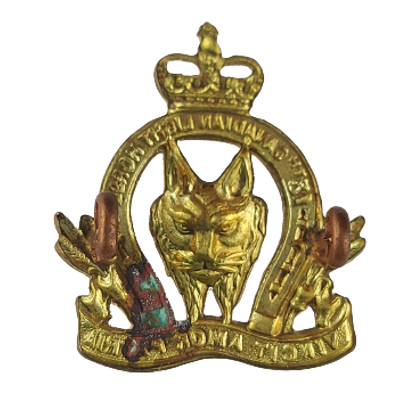 WW2 18th Canadian Light Horse Collar Badge