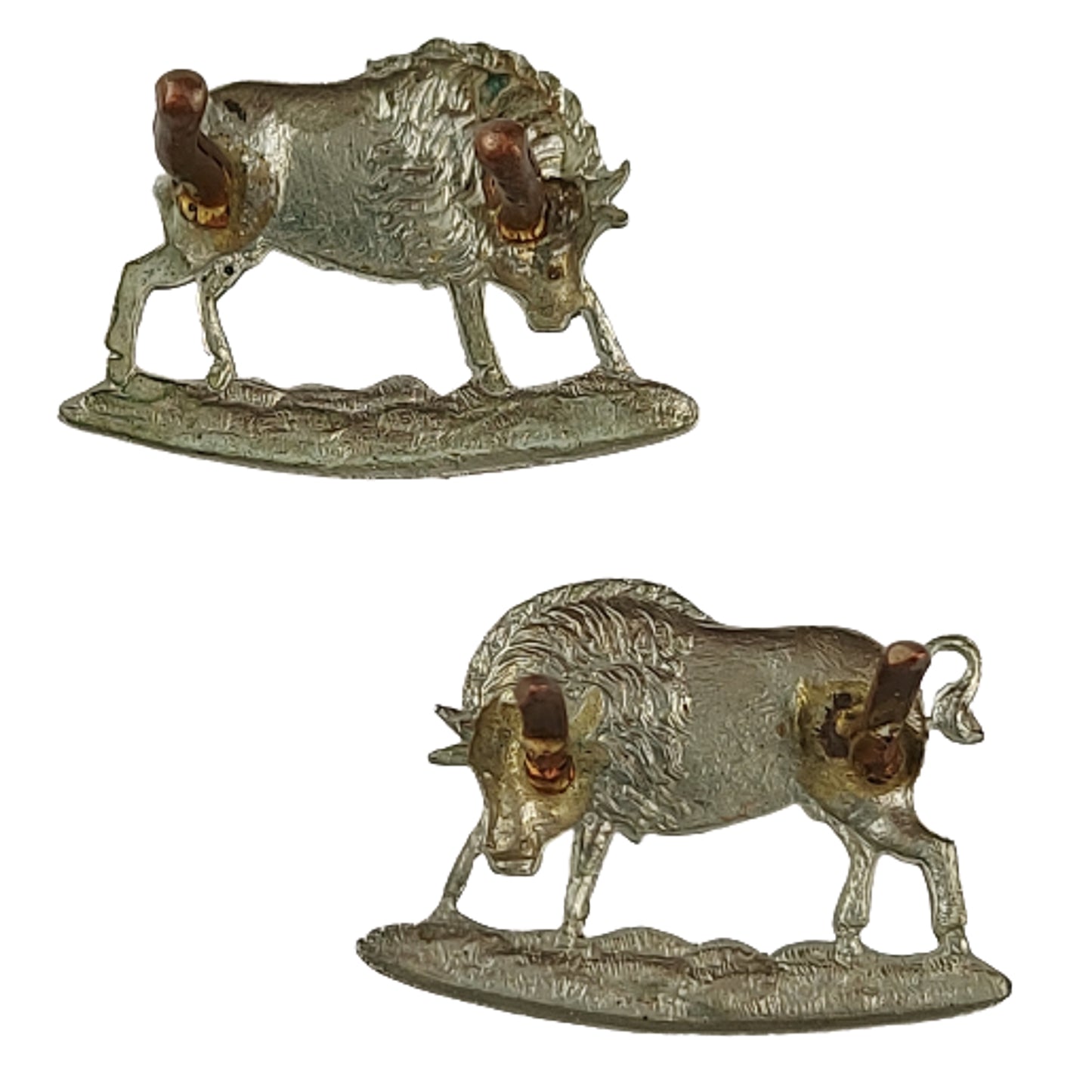 Pre-WW1 Canadian 12th Manitoba Dragoons Collar Badge Pair