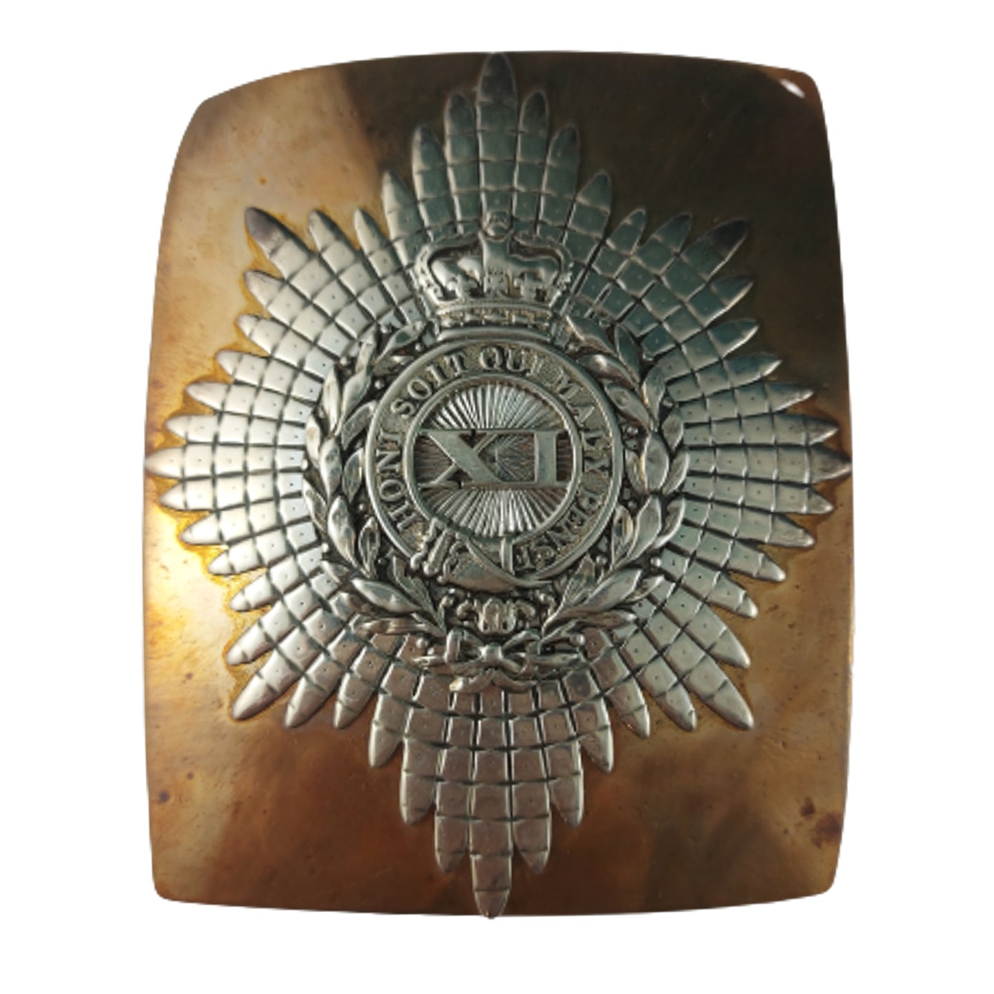 Pre-WW1 British 1840-1855 11th Regiment of Foot Cross Belt Plate