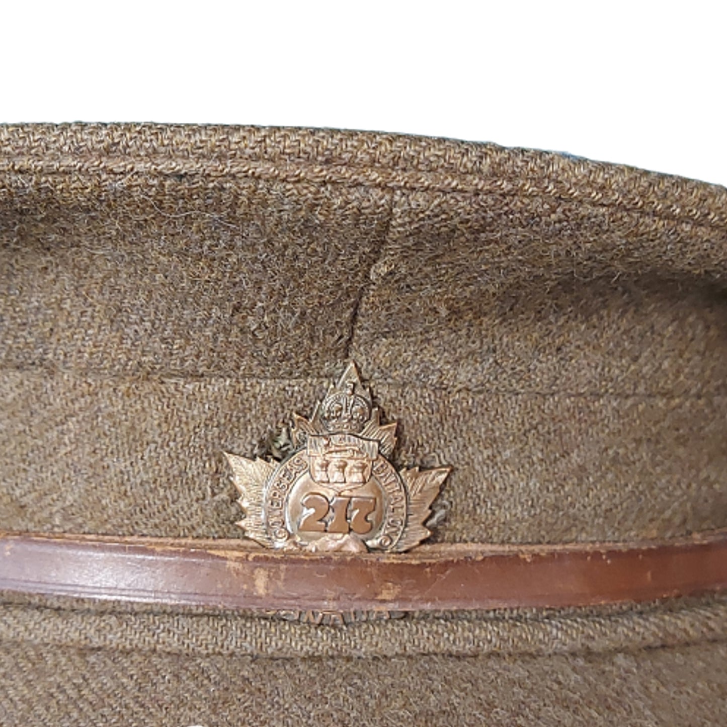 WW1 Canadian Service Dress Cap - 217th Battalion Qu'Appelle Saskatchewan