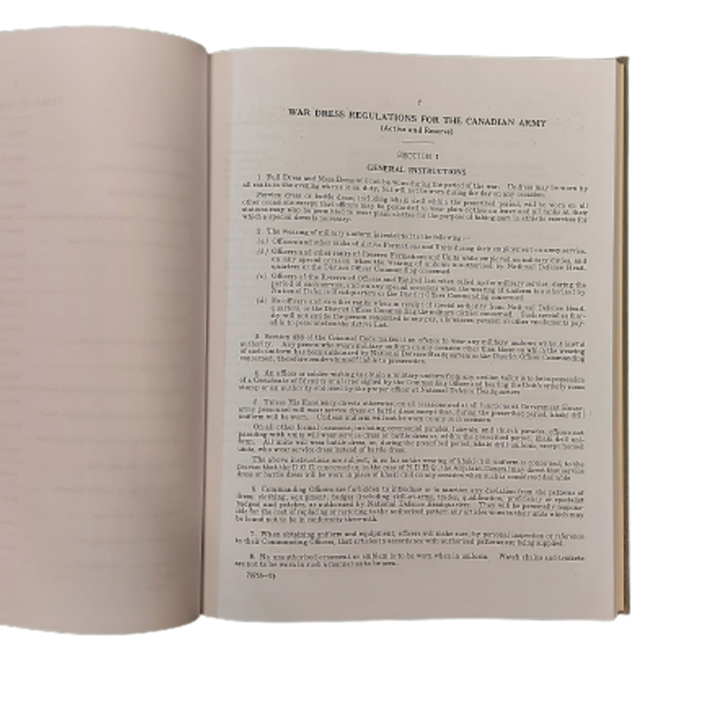 WW2 1943 Dress Regulations Service Publications Reprint