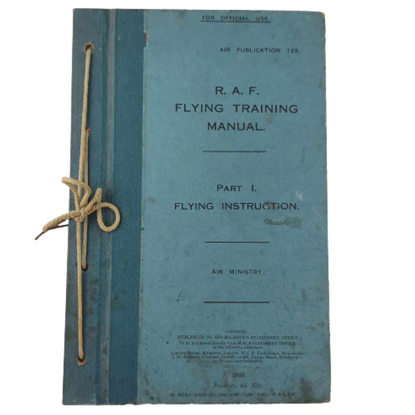 Pre-WW2 1926 RAF Royal Air Force Flight Training Manual
