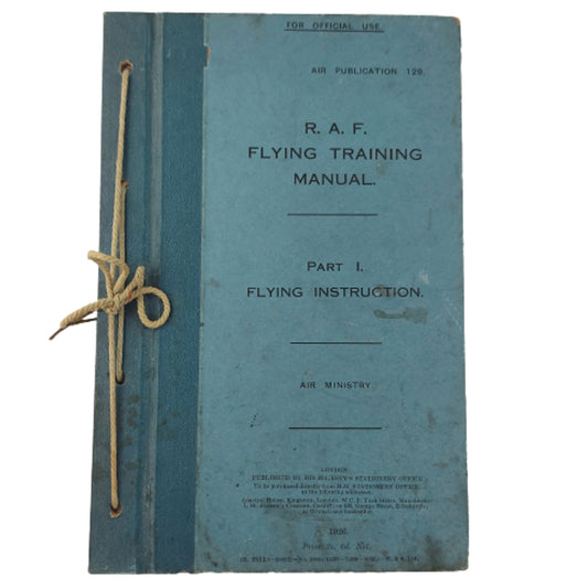 Pre-WW2 1926 RAF Royal Air Force Flight Training Manual