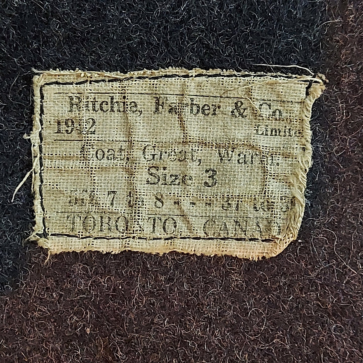 WW2 RCAF Royal Canadian Air Force Great Coat