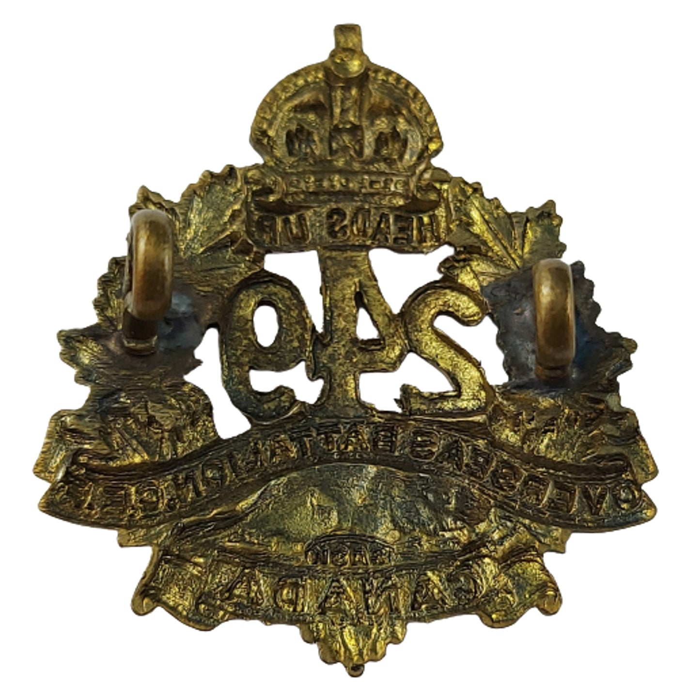 WW1 Canadian 249th Battalion Collar Badge - Regina Saskatchewan