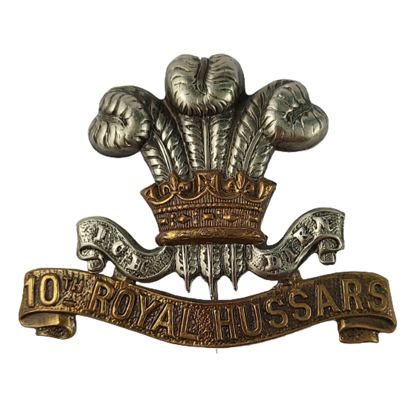 WW2 British 10th Royal Hussars Cap Badge